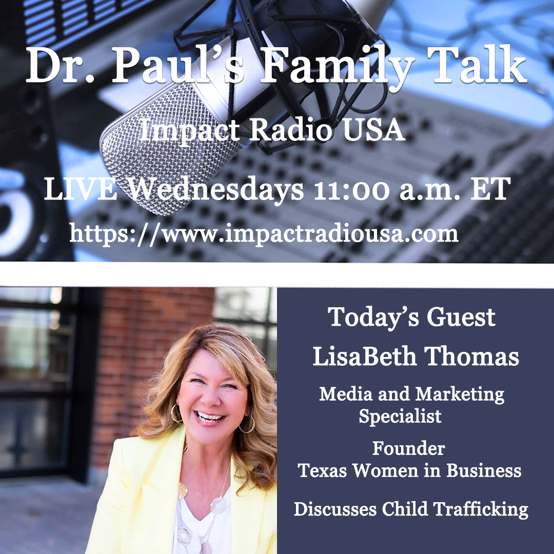 WriterUnite16's tweet photo. Dr. Paul's Family Talk WED 11 AM ET Join host Paul W. Reeves for the best in talk and fun! Impact Radio USA. LISTEN NOW https://t.co/s6OObJwnTR Podcasts: https://t.co/UKjRscCNX3 #internetradio #radio #authors #writingcommunity #podcasts #Childtrafficking #trafficking https://t.co/teSon42KP3