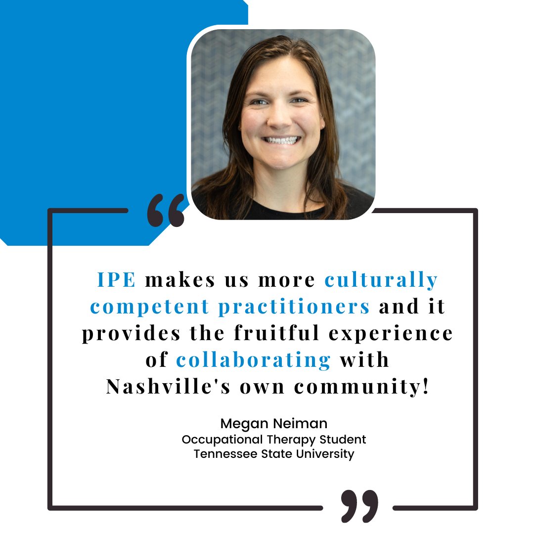 Our #IPE program completed a decade of student excellence this month! We recruit health students from 5 universities & colleges across Nashville each year. See what 2024 Alum Megan Neiman @TSU_COHS says about it: bit.ly/3Q8IMjT @VUMC_Insights @MeharryMedical @lipscomb