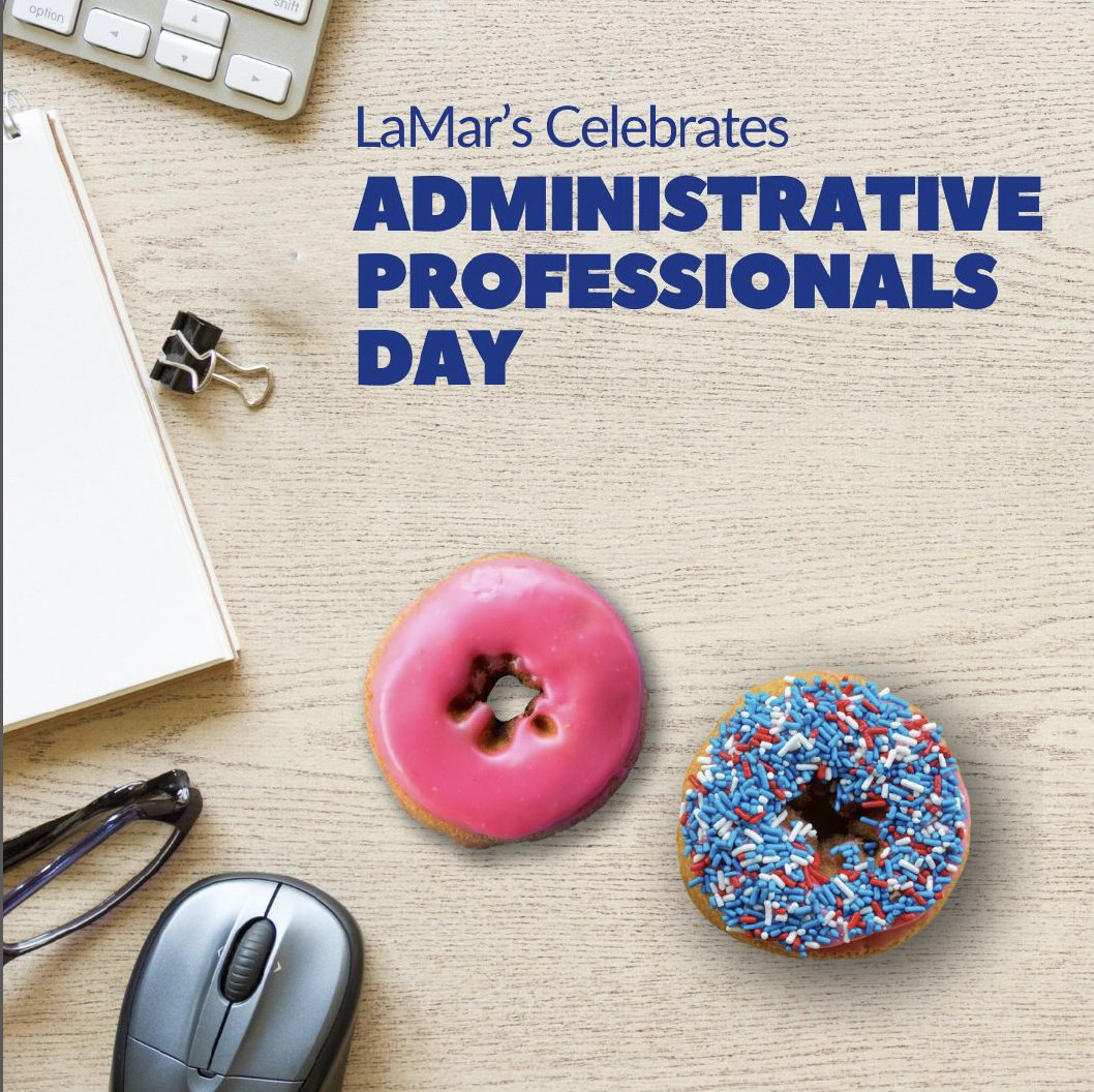 Happy Administrative Professionals Day! Swing by for a dozen donuts to treat your team! 🍩 #AdminProfessionalsDay #TeamAppreciation #LaMarsDonuts #SimplyABetterDonut
