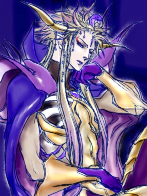#私はこういう絵描きです見た絵描き全員参加フリオニールと皇帝ばかり描いている 