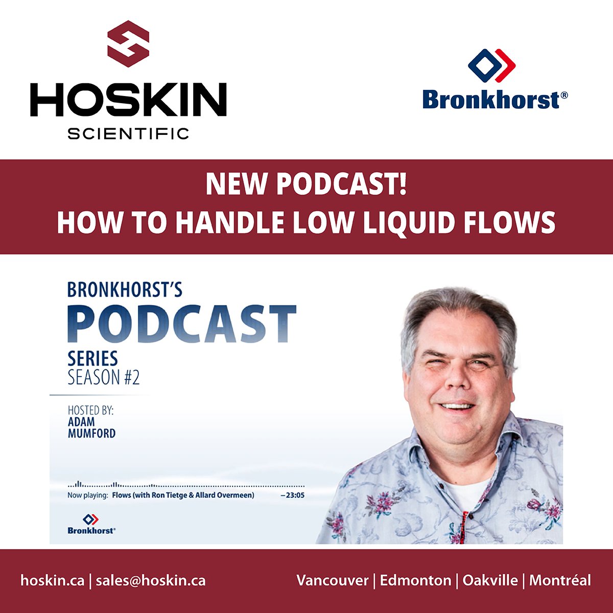 We are excited to share our latest episode on “How to Handle Low Liquid Flows” hosted by Adam. This episode features our experts, Allard, and Ron, who bring a combined experience of 68 years in the field! 

ow.ly/vbxZ50Rna94
#bronkhorst #lowflow #flowmeasurement #podcast