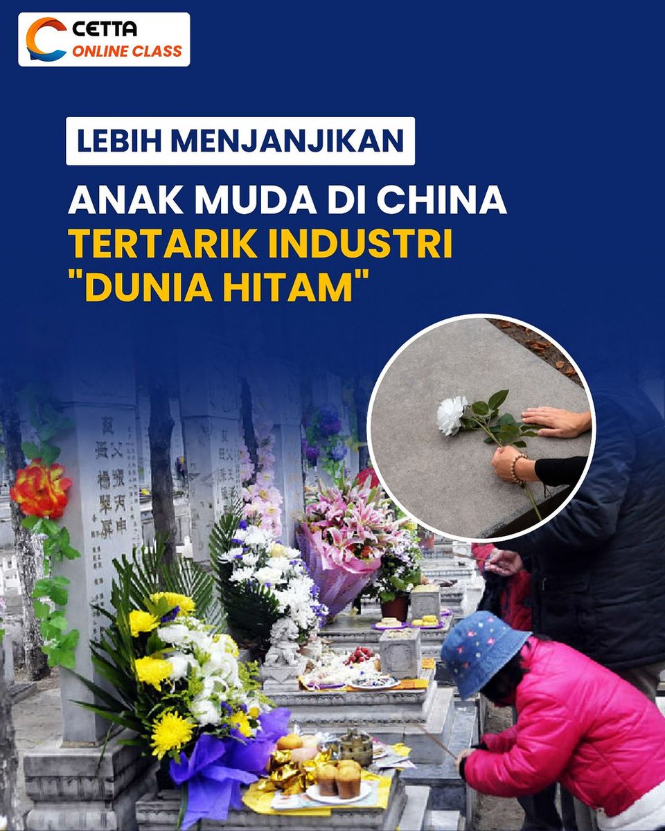 cettaonlineclas's tweet photo. Ada informasi terbaru di Cetz! Anak Muda di China mulai tertarik sama industri pemakaman.
Gimana tuh maksudnya?
Cek infonya di sini! 👇
#cettaonlineclass #news #china #pedeajadulu https://t.co/7Zys3ru3yU