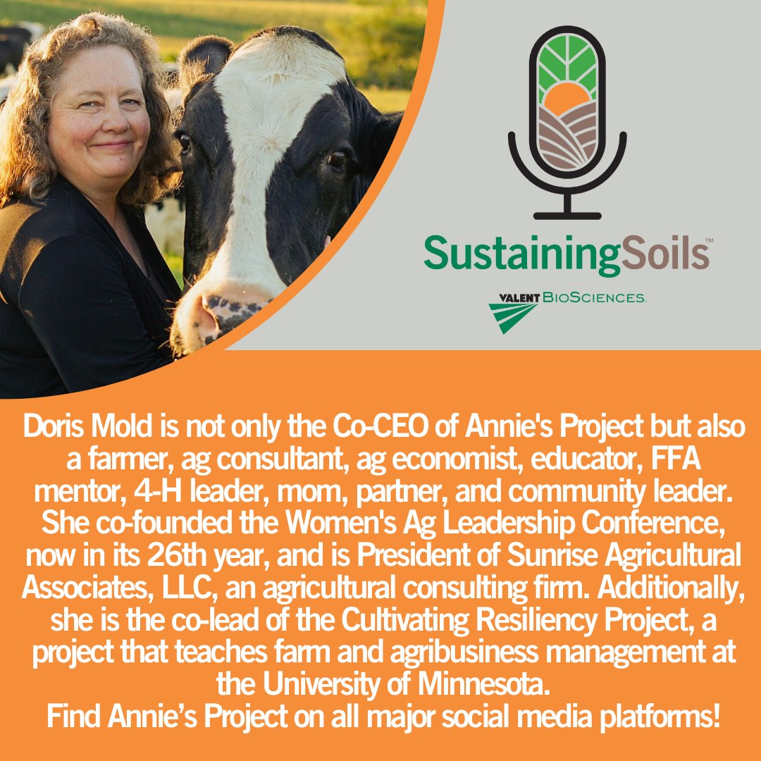 Valent BioSciences (@valentbiosci) on Twitter photo New episode alert!
On our latest episode of the Sustaining Soils Podcast, hear from two community leaders, Beverly Álvarez Torres & Doris Mold, as they talk about their passions for prioritizing inclusivity in agriculture.
Find us wherever you listen to podcasts and on YouTube! New episode alert!
On our latest episode of the Sustaining Soils Podcast, hear from two community leaders, Beverly Álvarez Torres & Doris Mold, as they talk about their passions for prioritizing inclusivity in agriculture.
Find us wherever you listen to podcasts and on YouTube!
