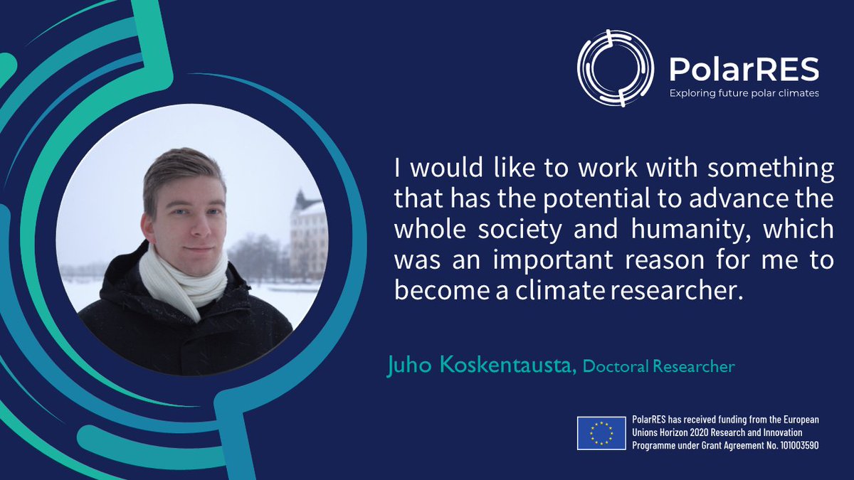 👋Meet Juho, #PolarRES early career researcher in the spotlight from @IlmaTiede, dedicated to making impactful contributions to society through his passion for research 🖥️❄️ 🌬️Learn more about Juho's journey and his role in PolarRES: bit.ly/4b9k8rn #H2020