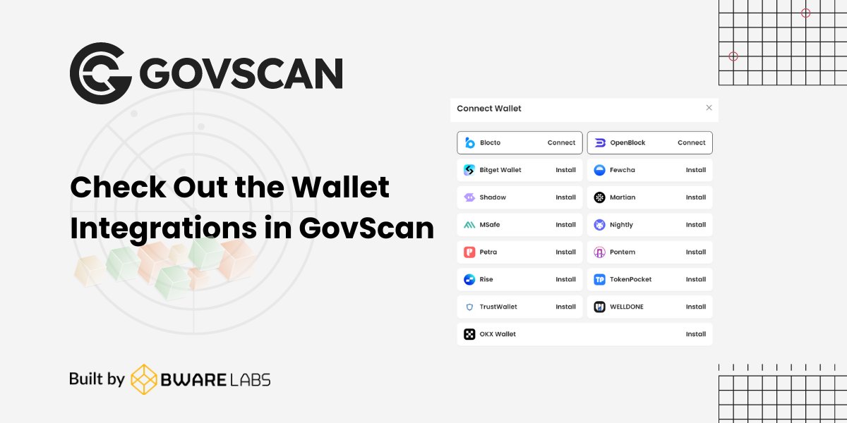 ⚖️ GovScan Users! This one's for you! @GovScan_ officially supports 15 possible wallets that you can connect with in order to vote on your preferred governance proposals! 🔗 Check it out! govscan.live/aptos-proposals