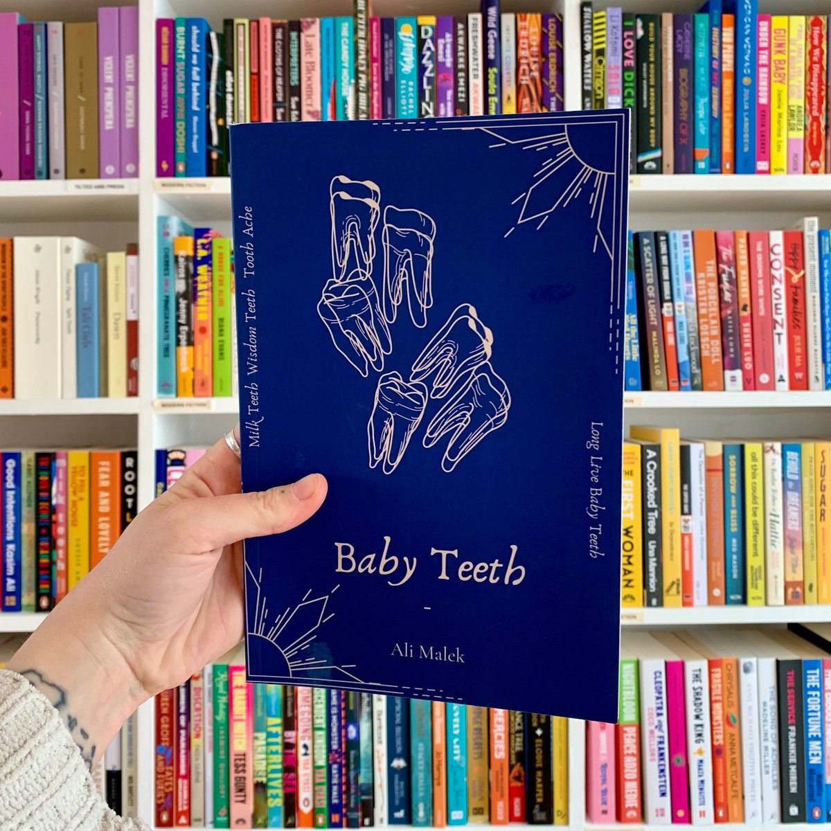 Today, we wanted to share with you a poem from Baby Teeth by a wonderful local poet Ali Malek 💙 Dive into this intimate and tender collection exploring the beauty and aches of love, growth, mental health, and the healing powers in writing and putting your heart on the page 📝