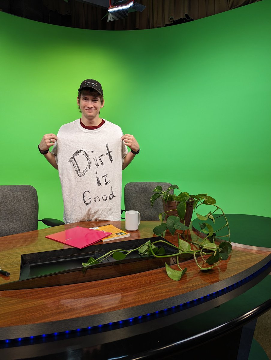 Sneak peak of one of our #MAS312 final projects. Meet "Dirt Soil." The fun begins in about 20 minutes in TV Studio Production.