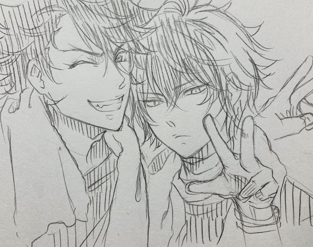 むつひぜに目覚める前に描いた絵(2019年5月)と目覚めてだいぶ経ってからの絵(2023年1月)置いとくねえ 