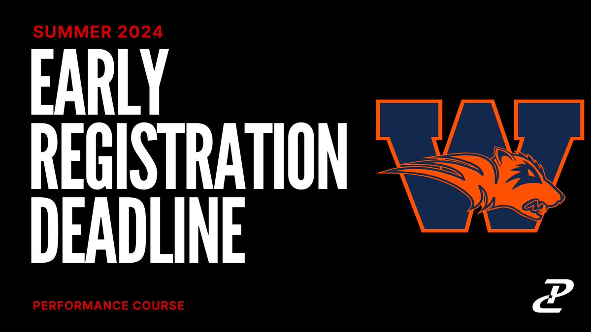 The Early Registration Deadline for our @WakelandHS Speed School is just 1️⃣ week away! @coach_isom60 Don’t miss out on the opportunity to save some 💰 by securing your spot before May 1st! Take advantage by getting signed up today! ➡️ performancecourse.com/school-distric…