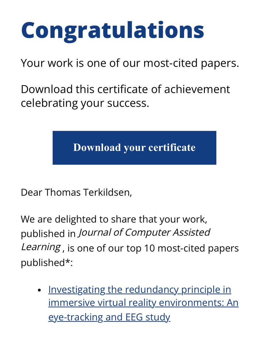 As a researcher, it is nice to know your paper is having an impact, so this kind of news is always welcome!