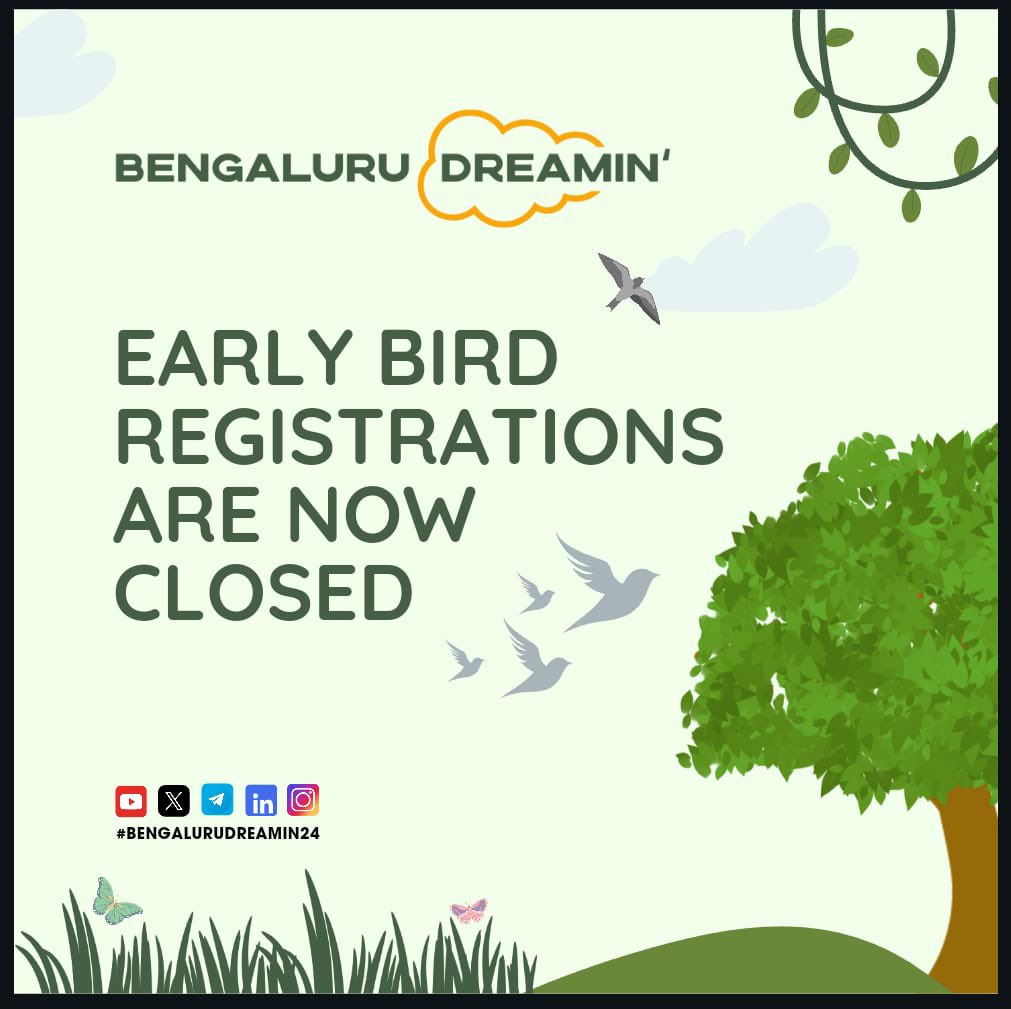 Thank you for the overwhelming response. The early bird registration tickets are sold out 🥳

For timely updates keep following the Bengaluru Dreamin' page

#BengaluruDreamin24 #Salesforce #trailblazercommunity #EarlyBird