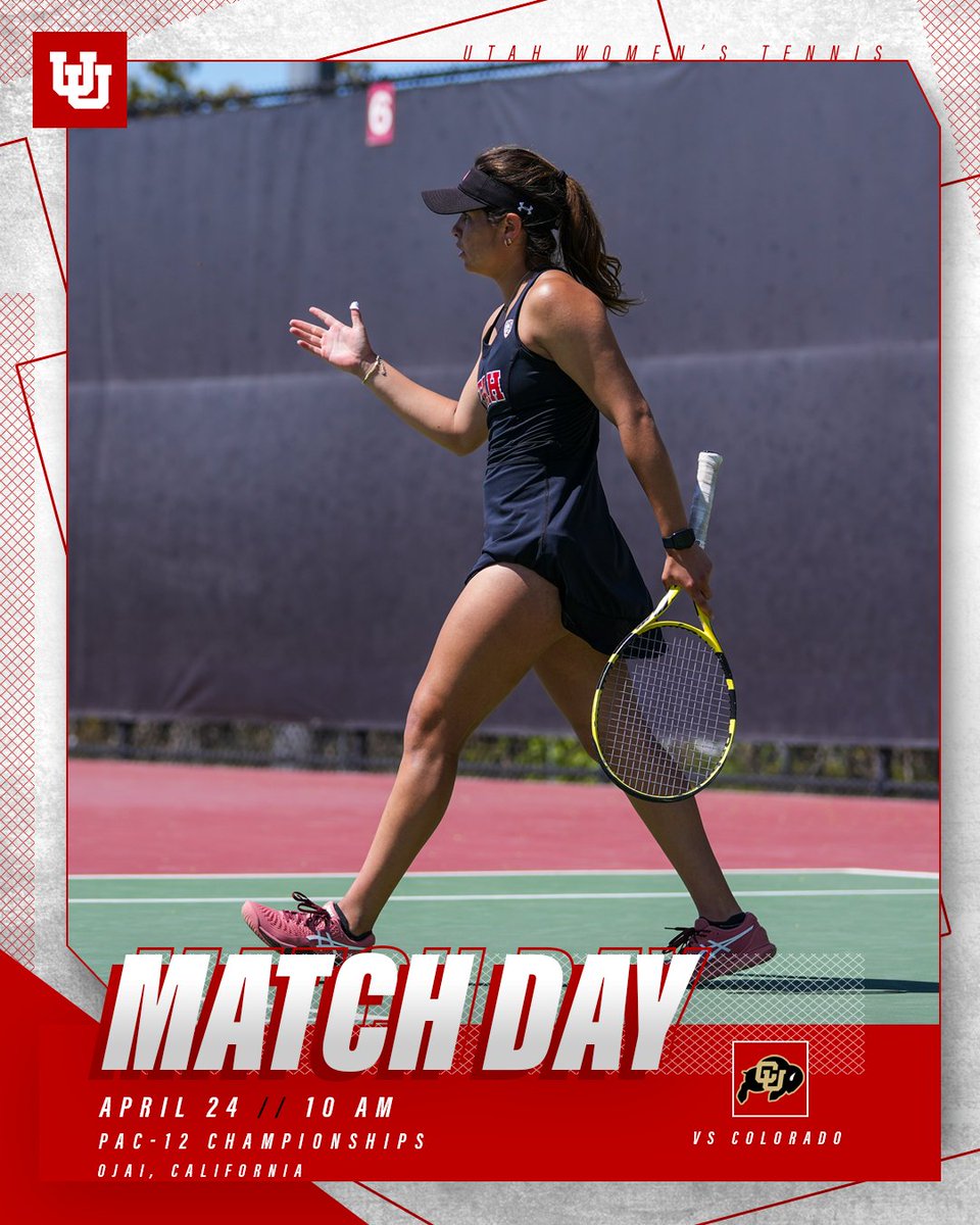 🔴⚫️ Pac-12 TOURNAMENT MATCH DAY 🔴⚫️ ⏰ 10 AM (MT) 📍 Ojai, Calif. 🆚 Colorado 📊bit.ly/3xQH4NN #GoUtes