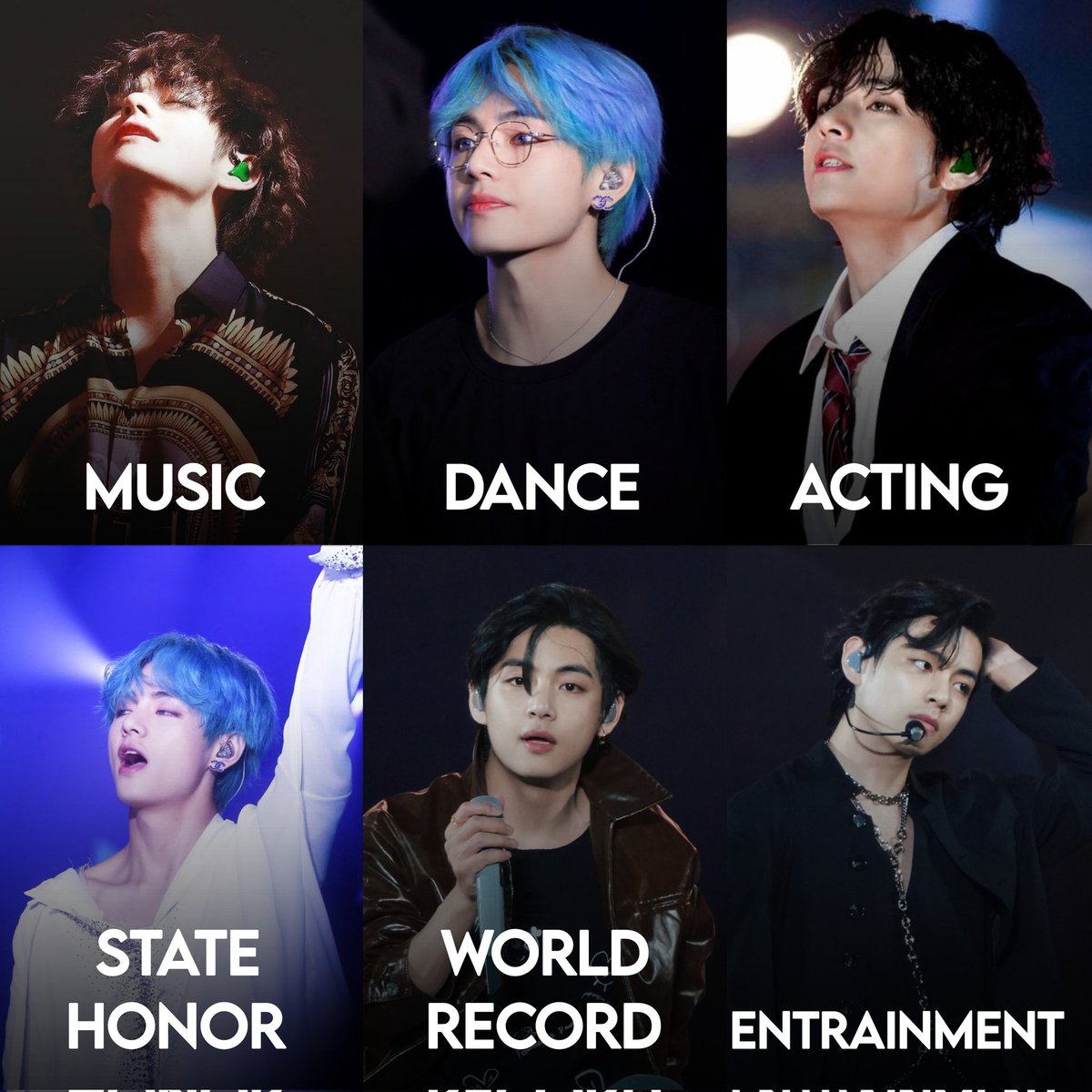 taedailypraise's tweet photo. Kim Taehyung is the First and Only K-Pop idol to be officially awarded in 6 different fields https://t.co/Klb95h5Uj6