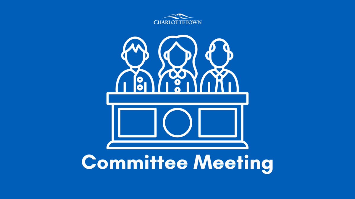 There will be a Public Works Committee meeting today at 3:30pm in Council Chambers, City Hall, 199 Queen St. Meeting agenda: charlottetown.ca/agendas Meeting livestream: charlottetown.ca/video