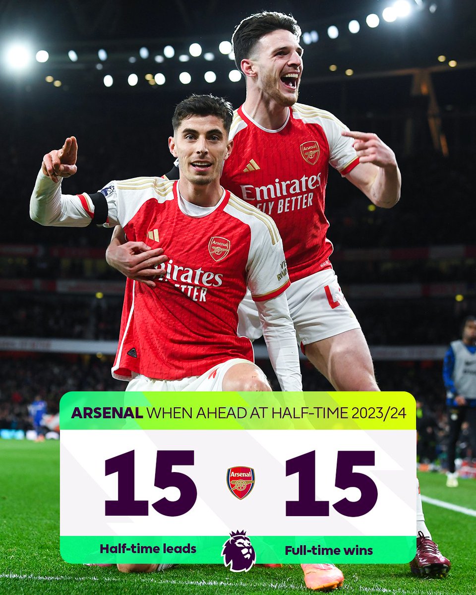 When @Arsenal lead at half-time, they win! 😤