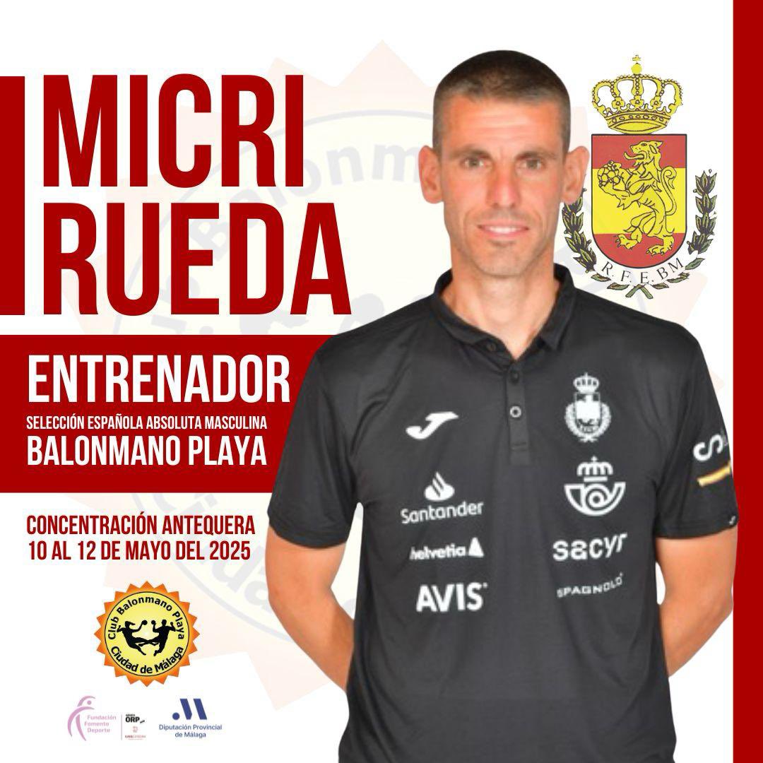 Pablo Martín, <a href="/TaTo_11PC/">Tato Perez Catala</a> y <a href="/MicriRueda/">Micri Rueda Román</a>, con la Selección Absoluta de Balonmano Playa (<a href="/RFEBalonmano/">RFEBalonmano</a>) 🇪🇸. ¡Enhorabuena! 👏🏼

🏖️ Antequera
📅 10-12 de Mayo

ℹ️ Convocatoria completa en nuestra web ➡️ cbmpciudaddemalaga.com/post/pablo-mar…

#SienteBalonmanoPlaya 🏖️