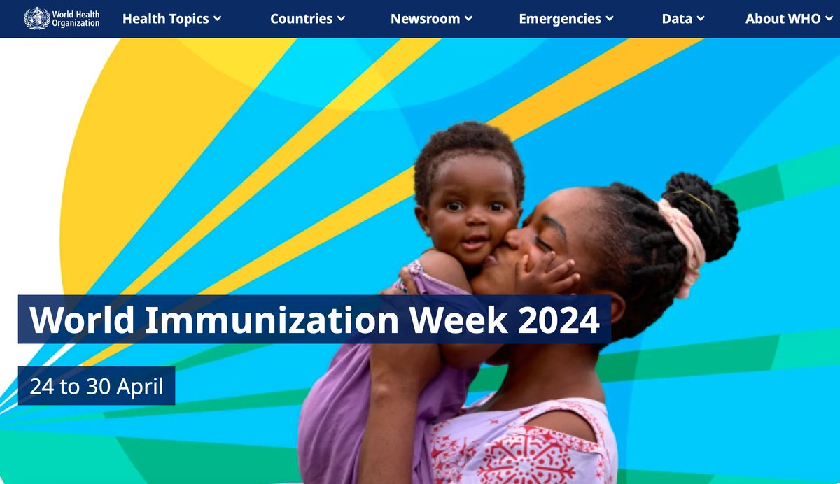 This year World Immunization Week celebrates 50 years of the Expanded Programme on Immunization. For more information, as well as campaign resources to share: who.int/campaigns/worl… #HumanlyPossible #WorldImmunizationWeek