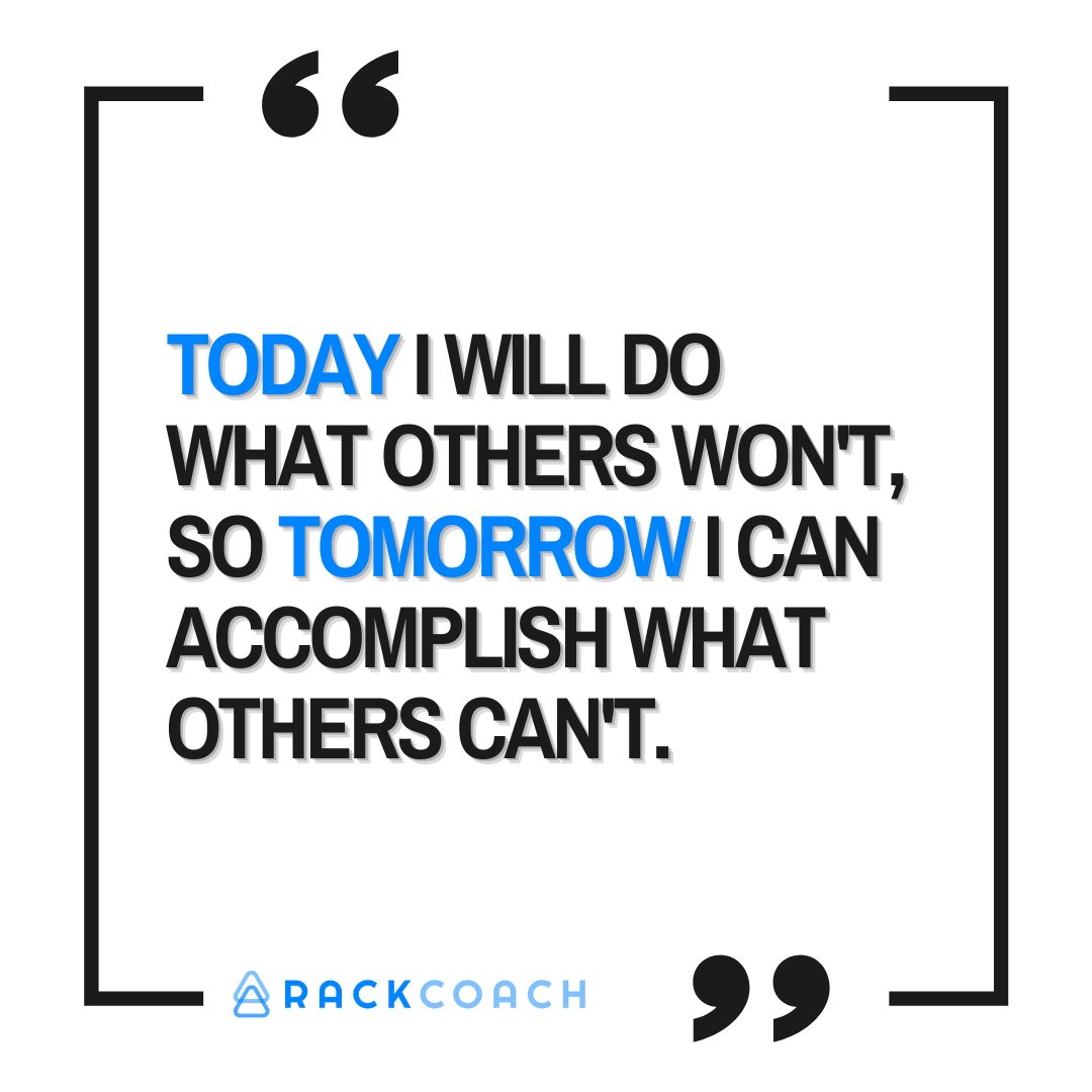 'Today I will do what others won't, so tomorrow I can accomplish what others can't.' #WednesdayWisdom 🗣️