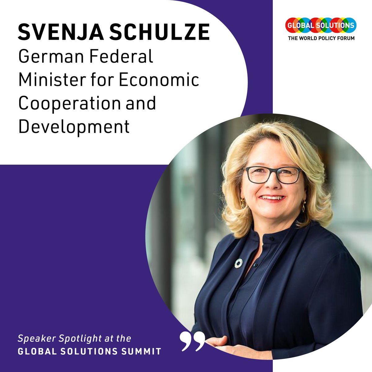 Join German Federal Minister for Economic Cooperation and Development, Svenja Schulze (@svenjaschulze68), on May 7 from 10:00 – 10:10 CEST at #GSS2024 as she delivers a keynote speech on climate resilience. 📌Register here for online participation: form.talque.com/new/org/2xdI6J…