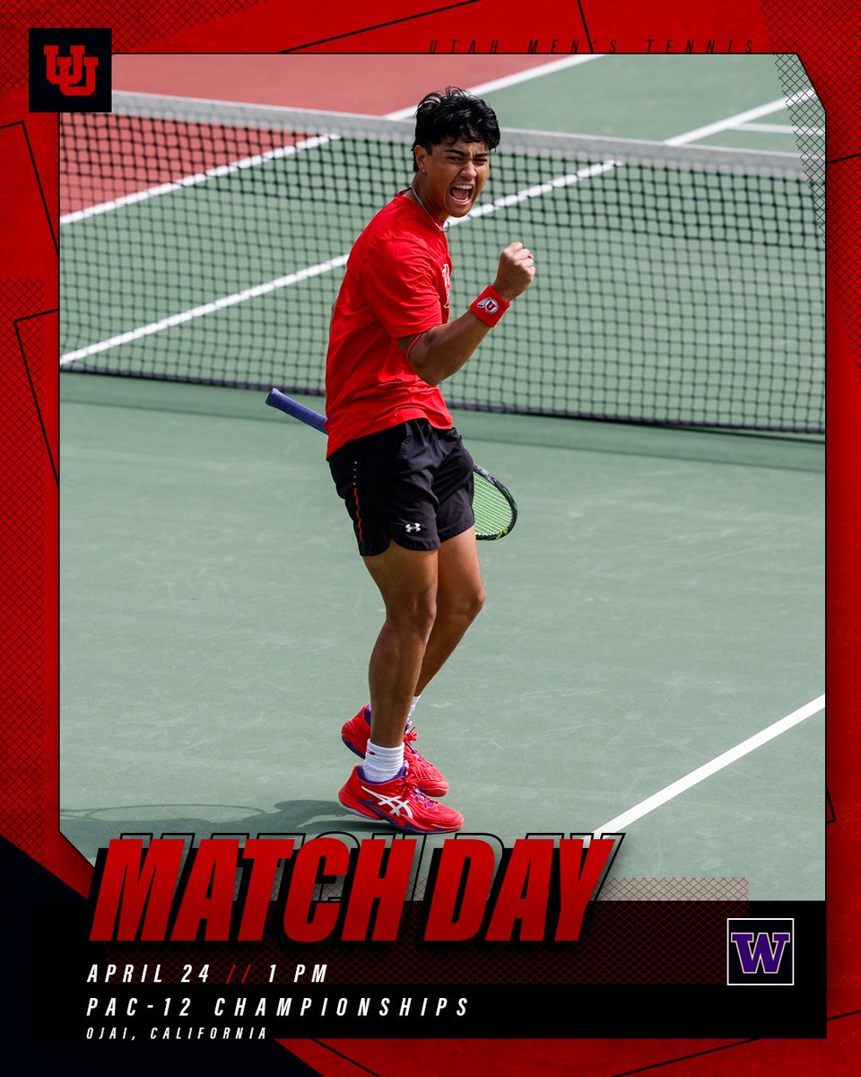 🔴⚫️ Pac-12 TOURNAMENT MATCH DAY 🔴⚫️ ⏰ 1 PM (MT) 📍 Ojai, Calif. 🆚 Washington 📊bit.ly/3xQH4NN #GoUtes