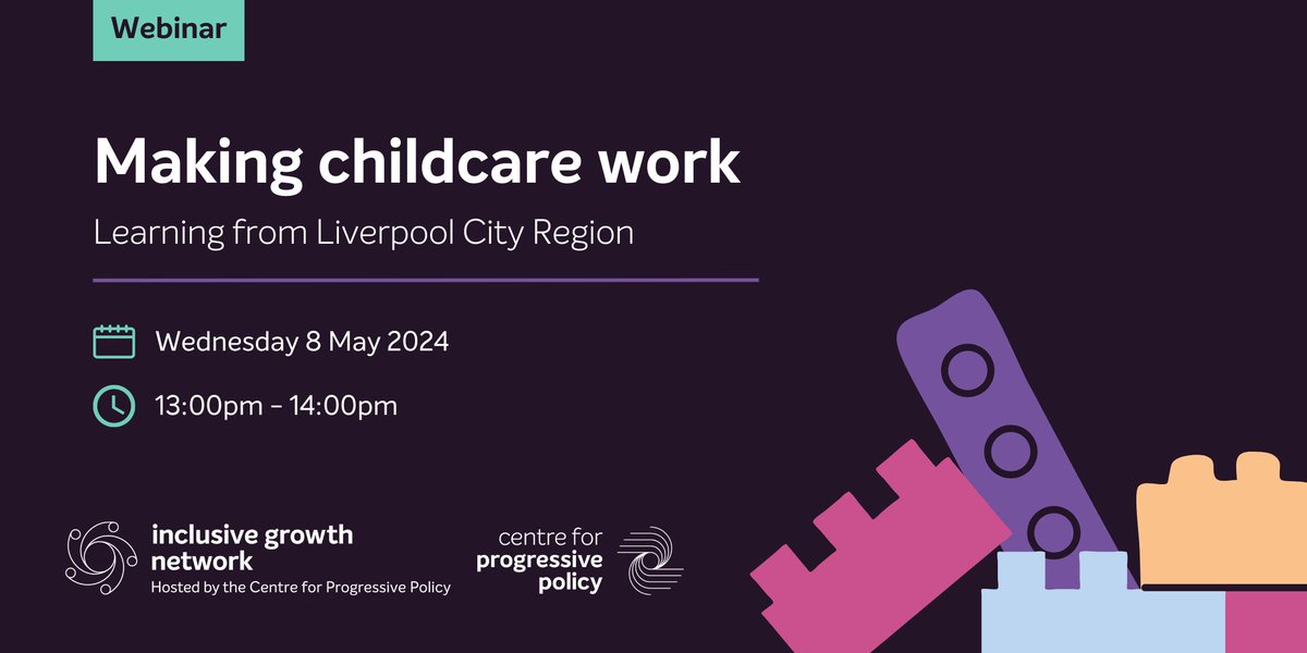 How can combined authorities help improve their childcare and early years provision to benefit the wider regional economy? What role does childcare and early years education play in supporting inclusive economic growth? Join us on 8 May to learn more ⬇️ eventbrite.co.uk/e/making-child…