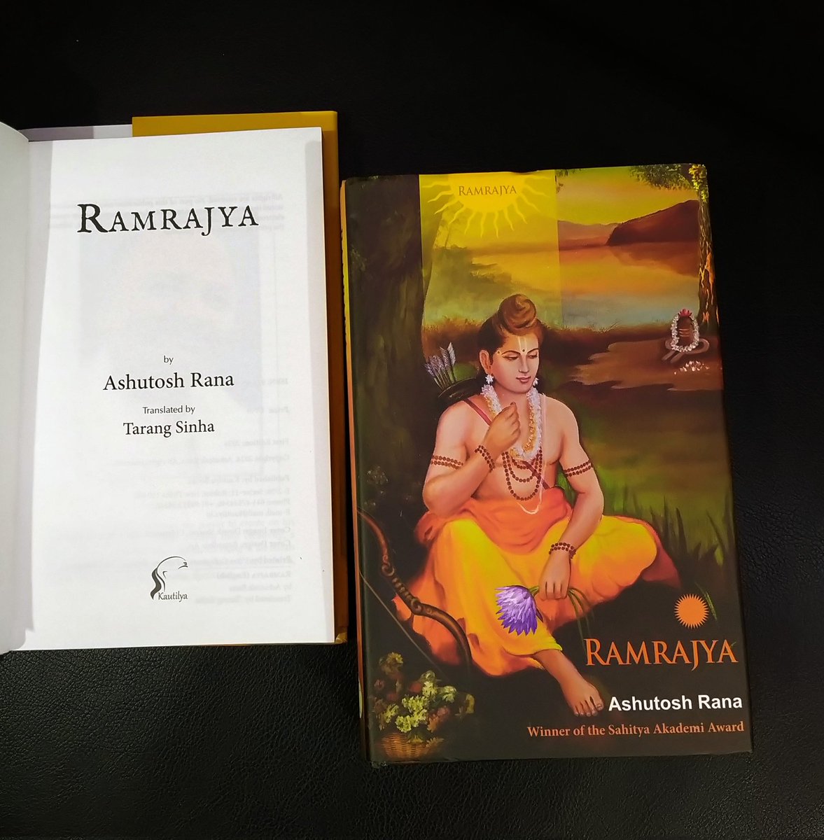 TarangSinha's tweet image. I'm delighted to share my new translation of ‘Ramrajya’ written by Shri Ashutosh Rana. ✨
Thank you @ranaashutosh10 Sir, for trusting me to translate your exceptionally beautiful book! 🙏🏽
Thank you, @imrajuarora Sir!
Published by @KautilyaBooks