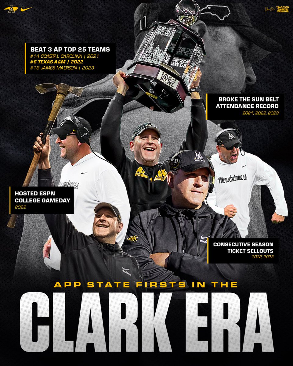 We’ve made a lot of history under @coach_sclark. Ready to make some more this fall. #GoApp