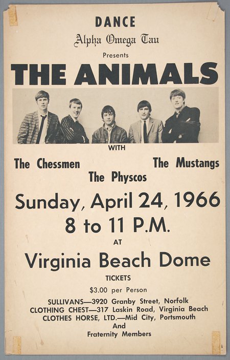 OTD ✨️ 

April 24, 1966 Dome, Virginia Beach, VA
#TheAnimals