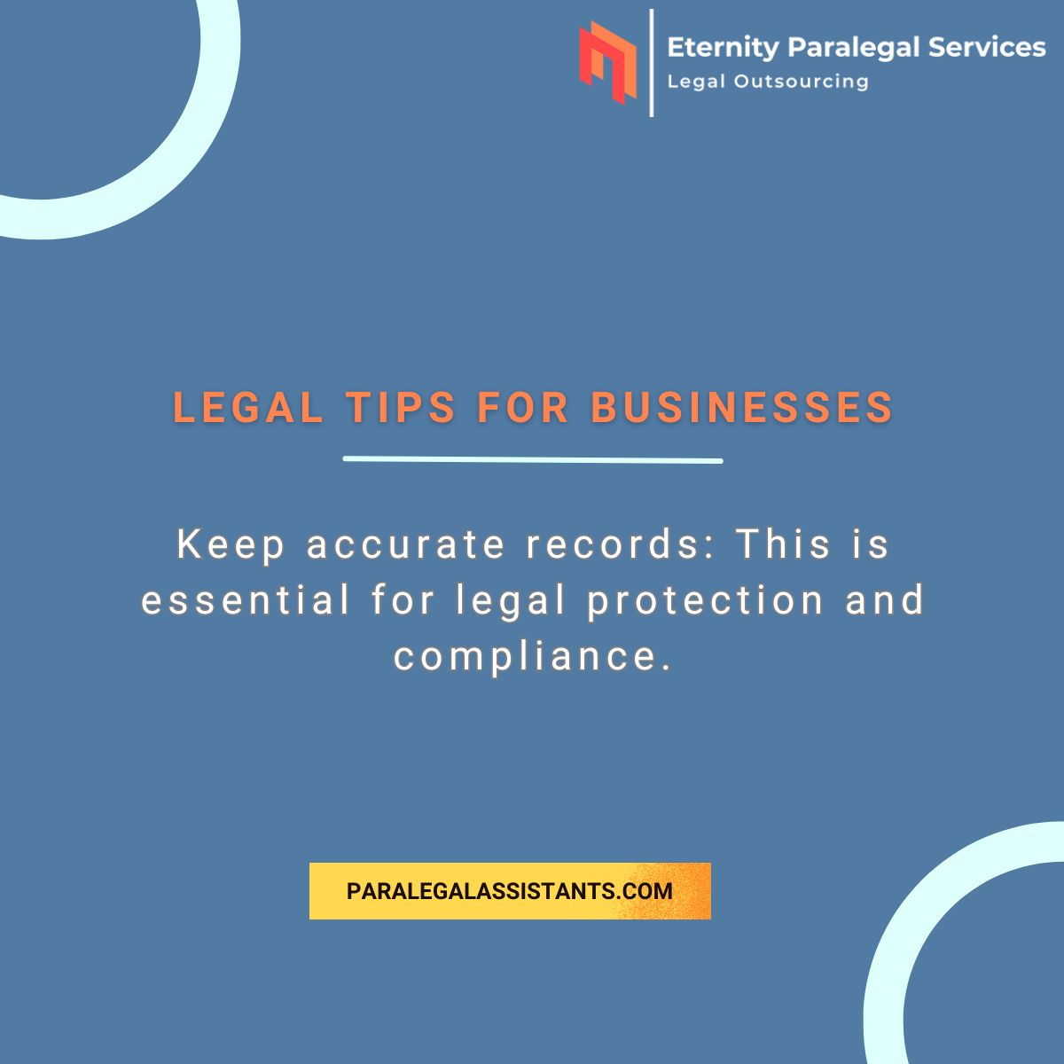 Unlock legal peace of mind for your business with invaluable tips! 💼✨ Keeping accurate records isn't just good practice—it's your shield against legal pitfalls and compliance issues. 

#LegalTips #BusinessCompliance #RecordKeeping #BusinessTips #EntrepreneurLife