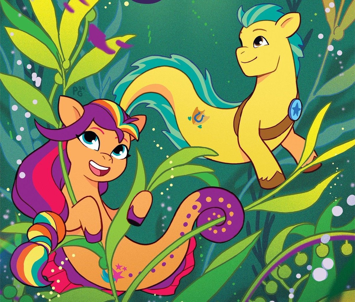 Sunny & Hitch as seaponies🥹