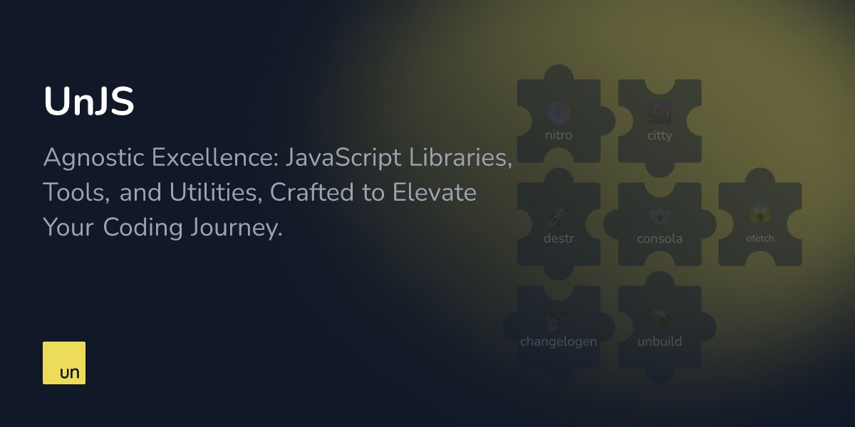 Sending ❤️ (and sponsorship) to @_pi0_ for @unjsio. Some projects I’ve used recently: - mlly - pathe - consola - get-port-please - jiti - unbuild - unplugin If you’re not using unjs you’re missing out!