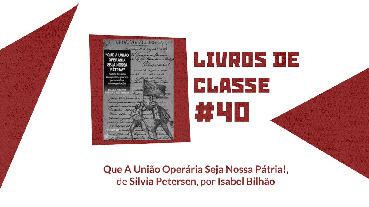lehmt_ufrj's tweet photo. Neste episódio, Isabel Bilhão, professora da Universidade do Vale do Rio dos Sinos, apresenta o livro "Que a União Operária Seja Nossa Pátria! História das lutas dos operários gaúchos para construir suas organizações", de Silvia Petersen. 

Confira em: https://t.co/Hj6BwjPejy https://t.co/cvcuMYq5Wj