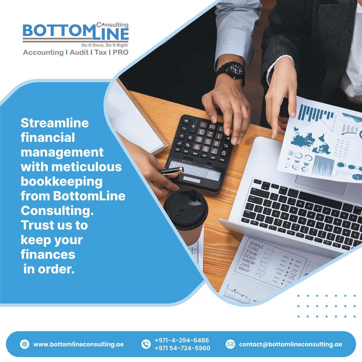 bottomlinecons1's tweet photo. Simplify your financial management with meticulous bookkeeping services from BottomLine Consulting! 

📞 WhatsApp : +971 54 724 5960
🌐 Website: https://t.co/Q1fEENla1c

#BookkeepingServices #FinancialManagement #MeticulousBookkeeping #AccurateRecords #StreamlinedProcesses #Dubai https://t.co/oyCMq3ZL00