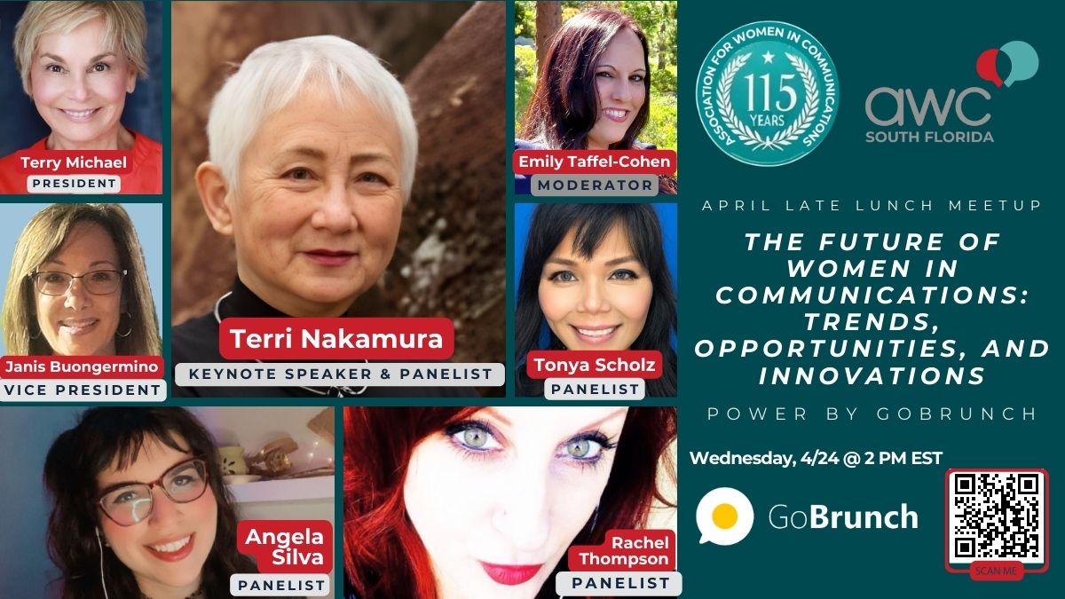 🎉 Today's the day! Join @AWCSF for Late Lunch @Meetup @ 2PM EST on @brunch_go w/ @terrinaka @RachelintheOC @knowaging @EmilyOnTheAve & Angela Silva celebrating 115 years of women's empowerment in communications.🌟 Register now! 👇
awcsouthflorida.org/event/the-futu…
#WomenInCommunications