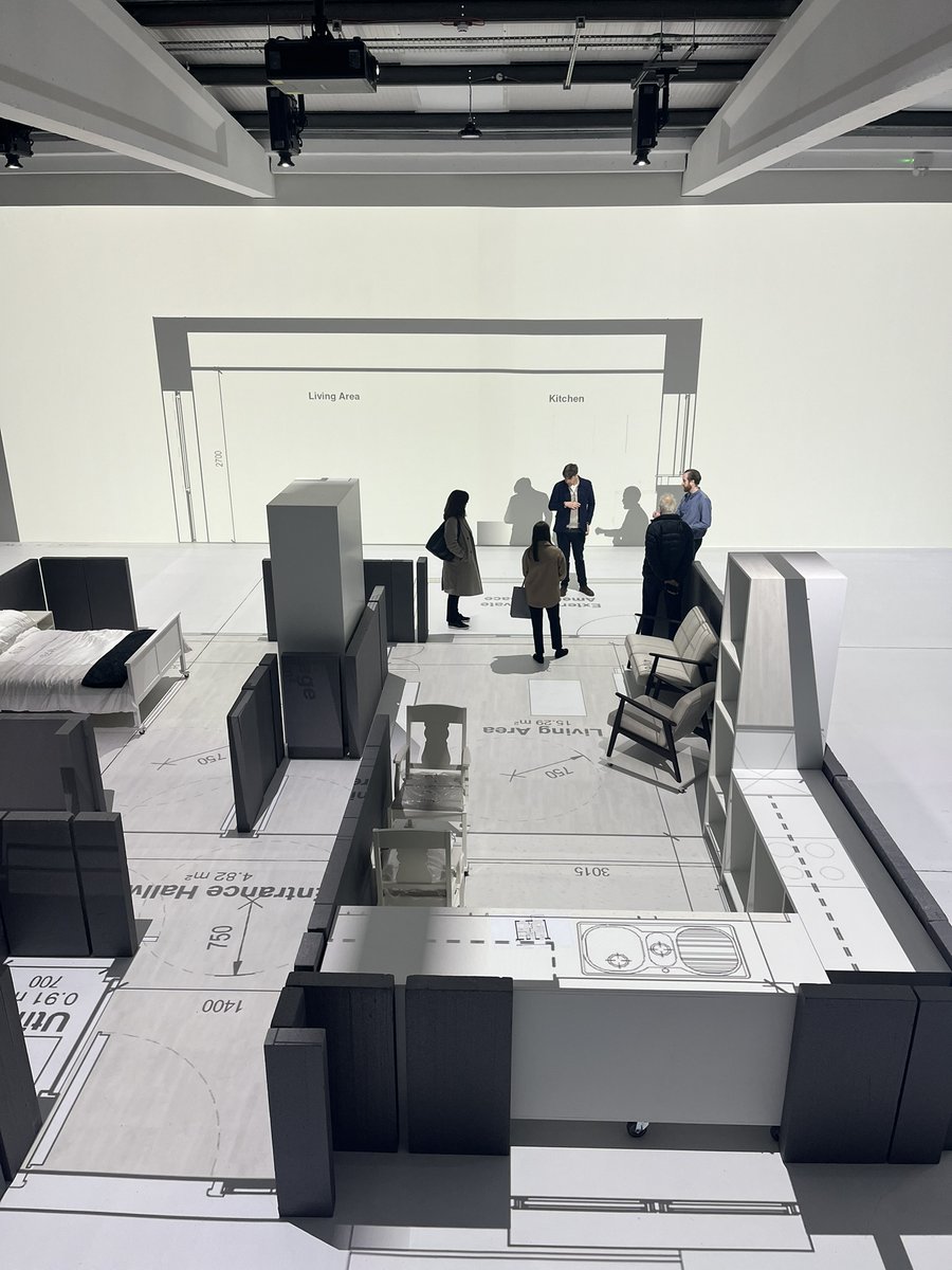 CJFAArchitects's tweet photo. Last week, C.J. Falconer & Associates' Aaron Falconer, and wider Team, walked a client through a 1:1 scale 3D immersive projection of floorplans, for a CJFA-designed exemplar elderly apartment type, at @LifesizePlans Leinster.

The virtual walkthrough at the facility enabled a unique demonstration of some of the universal and futureproof/adaptable features of the apartment design, to the client.

#ElderlyHousing #ExemplarDesign #HousingDelivery #HousingForAll #ResidentialConstruction #QualityHomes #SocialHousing #SocialHousingArchitecture #SocialHousing #Construction #ResidentialDesign #ResidentialArchitecture