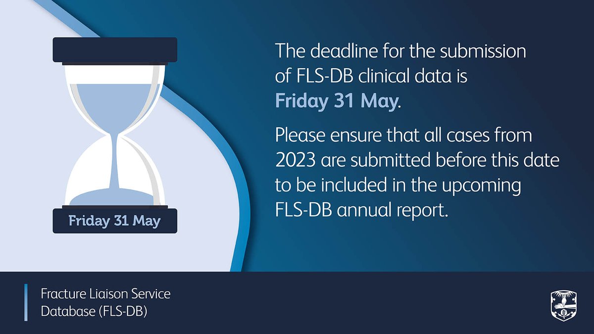 📢#FLSDB users - you have until the end of this month to ensure that all clinical data from 2023 has been submitted! Visit 'FFFAP.org.uk' and log into your FLSDB crown audit account to start entering your data👍