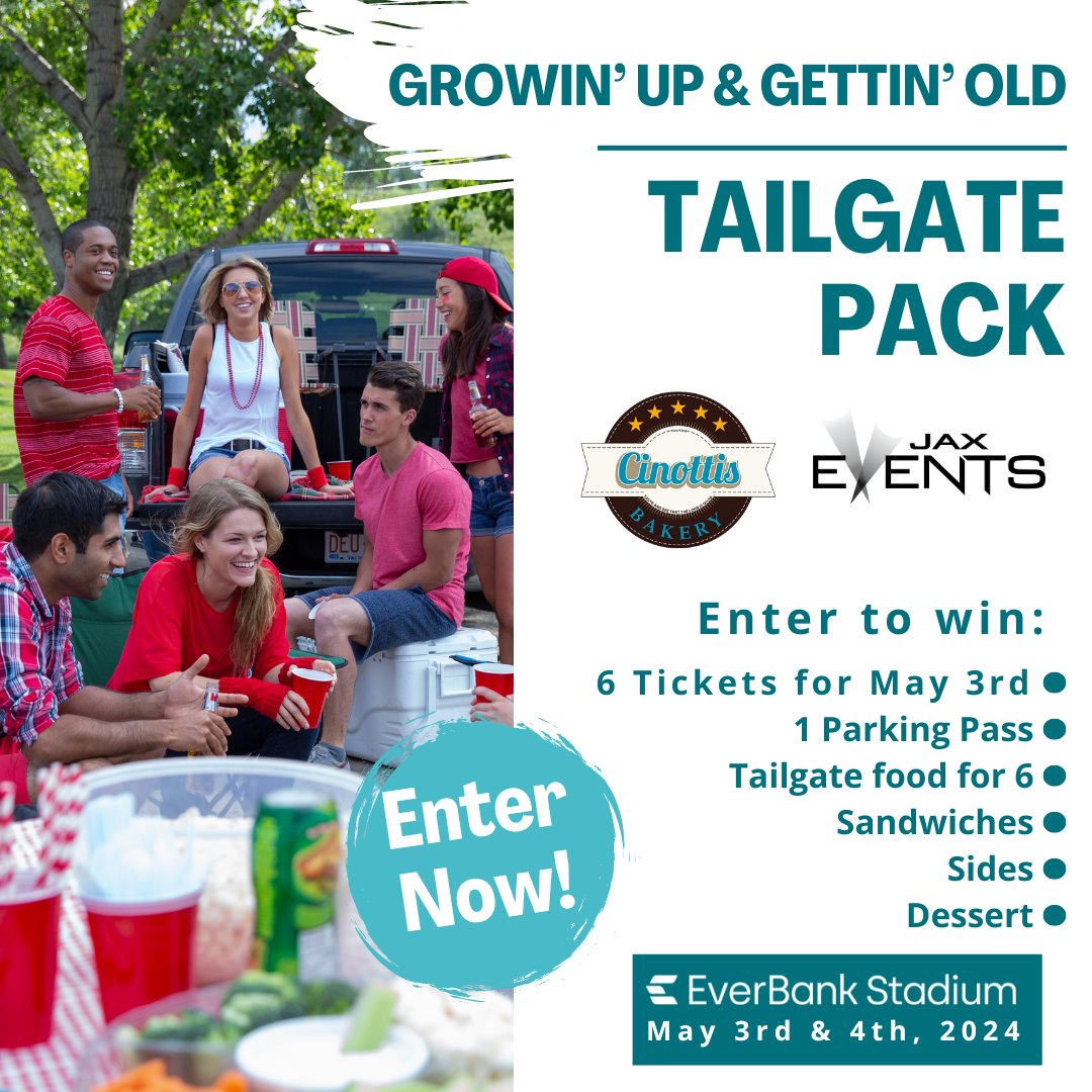 Sign up for the opportunity to win the ultimate tailgate pack for the Luke Combs concert at Everbank Stadium on May 3rd! You could win: 6 tickets, 1 parking pass, and Tailgate food for 6! ✏️ To enter fill out this form: brnw.ch/21wJ8hB ⏰Closes April 29th at noon!