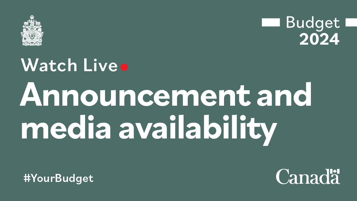 Tune in as Prime Minister Justin Trudeau makes an announcement highlighting #Budget2024 measures to build more affordable homes on public lands: ow.ly/9HX750Rn9Om