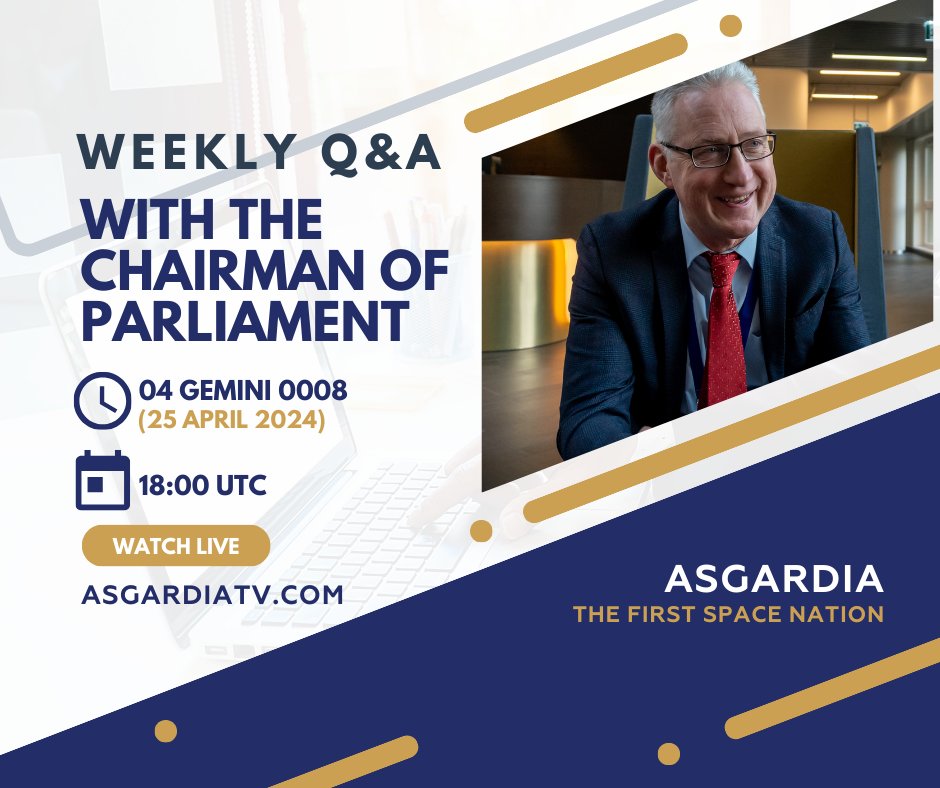 🚀Dive into the future of our spacefaring nation with a live stream of the Asgardia Parliament's weekly meeting on AsgardiaTV! 🪐Be a part of these groundbreaking discussions and witness history unfold! Catch all the action here: asgardiatv.com/live/0/Asgardi… #AsgardiaSpaceNation