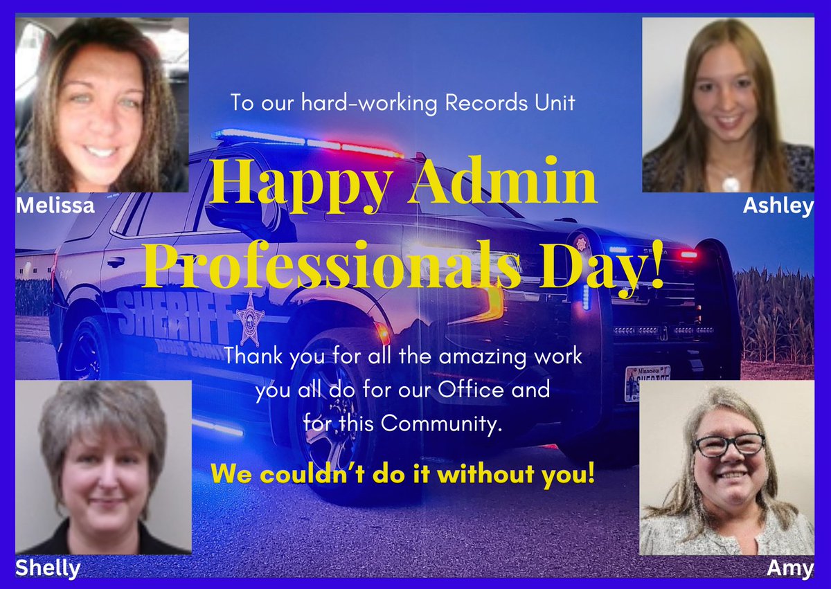 It's Aministrative Professionals Day!! These four are the best!! We couldn't do it without them! Thank you Melissa, Ashley, Shelly, and Amy for all you do!