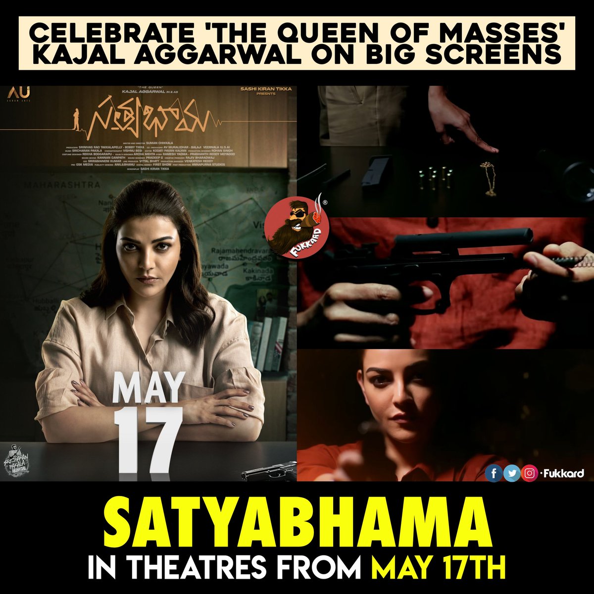 Queen @MSKajalAggarwal Starrer #Satyabhama in theatres worldwide on May 17th 🎯 ▶️ youtu.be/Imrk_-CnYOg
