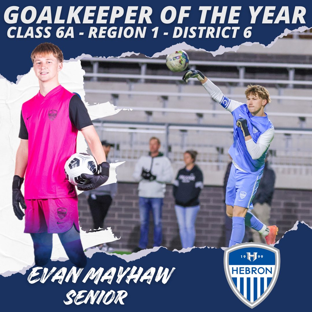 hawksboysoccer's tweet photo. Congratulations @EvanMayhaw for earning GK of the Year for the second year in a row!  Hard work pays off! https://t.co/D8UM2ygTuB
