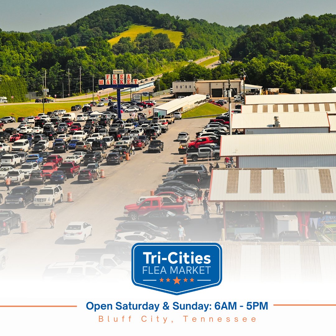 Tri-Cities Flea Market is the place to be! Come shop at the largest flea market in Tennessee, just 3.5 miles south of the Bristol Motor Speedway. Open weekends 8-5.
 #tricitiesfleamarket #fleamarket #fleamarketfinds #shoplocal