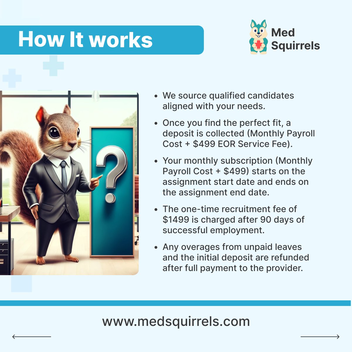 Need healthcare talents?
From recruitment to payroll—MedSquirrels handles it all.
Swipe through this carousel to discover how our Orange Plan works for you!
#MedSquirrels #healthcarestaffing #HealthcareHiring #saasplatform  #HealthTech #SmarterHiring #MedSquirrelsOrangePlan