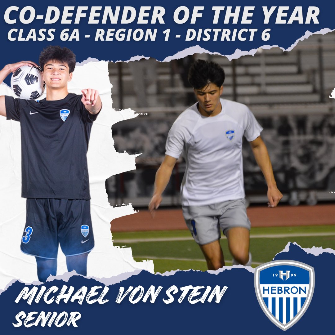 hawksboysoccer's tweet photo. Way to go Michael Von Stein for being selected as the Co-Defender of the Year for District 6 - Region 1. You earned this honor! https://t.co/A93D0QkAAc