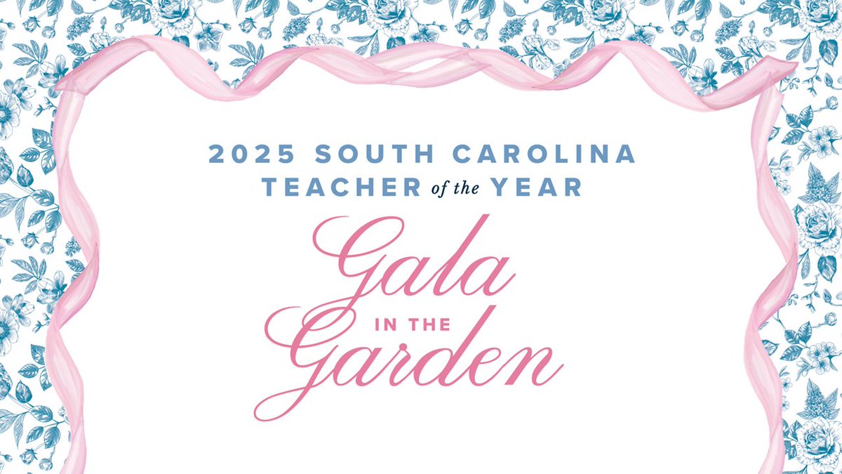 Join us live on Thursday, April 25 at 12:30 p.m. from the grounds of the Governor's Mansion in Columbia as the 2025 South Carolina Teacher of the Year is crowned! View the livestream by clicking below. youtube.com/live/MdkIq6tbX…