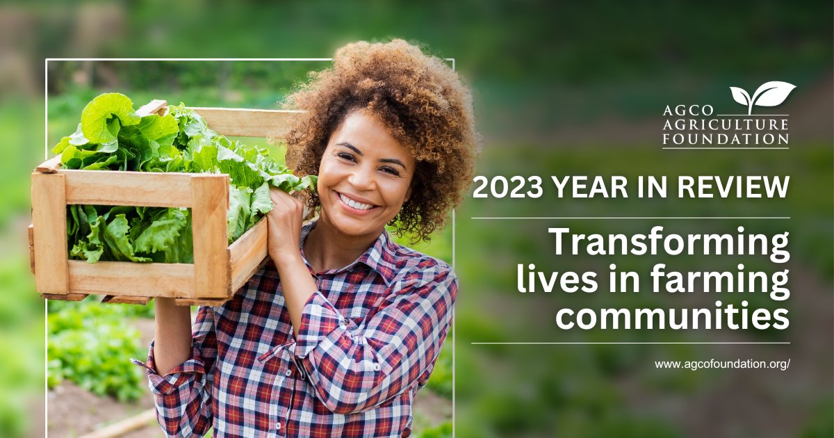 The AGCO Agriculture Foundation just released its 2023 Year in Review! To find out more about the Foundation’s impact and its award-winning projects to prevent and relieve hunger around the world, read the report: spkl.io/601442YUu #AGCOAgricultureFoundation