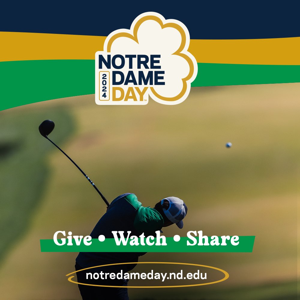 Today is Notre Dame Day 2024! We would be grateful if you chose to support our team. Any amount helps as we have multiple challenges based on number of donors, percentage of alumni, etc. notredameday.nd.edu/organizations/… Thank you again for all of your support! #GoIrish☘️