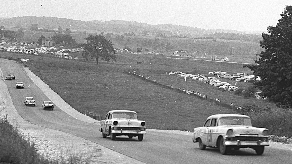 Johnny Dodson would have been 93 today #RIP Dodson is pictured here driving his #131 Chevy in the 1956 Grand National (Cup) race at Road America. He started 16th and finished 10th.