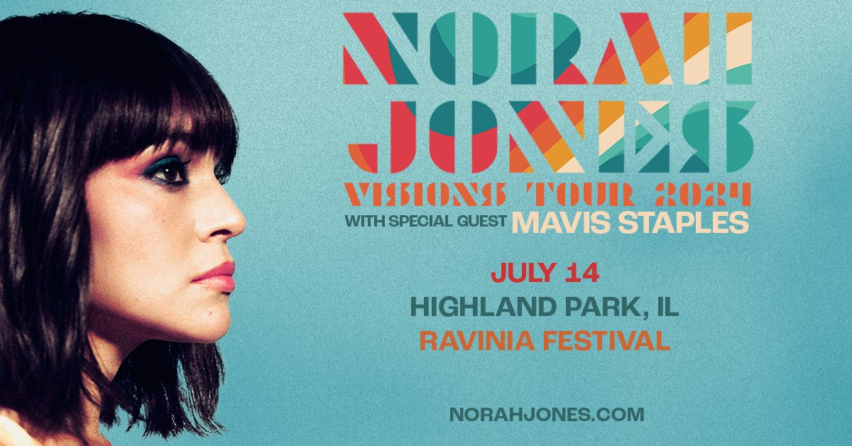 Tickets are on sale now for @RaviniaFestival with @mavisstaples in Highland Park, IL! 🎟️ NorahJones.lnk.to/HPIL24